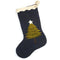 Hand Felted Wool Christmas Stocking - Tree Navy Blue Arcadia Home